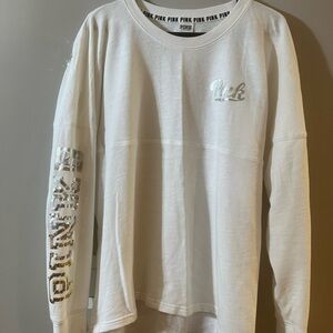 Victoria's Secret PINK White Long Sleeve Shirt